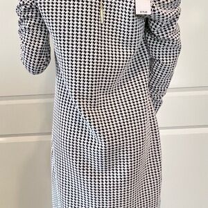 Classic Black & White Houndstooth Shift Dress